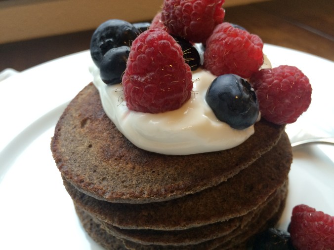 Once I let the batter rest, the cakes were less holey but still provided a thin, yet tender stack with my oh-so-sought-after edges!